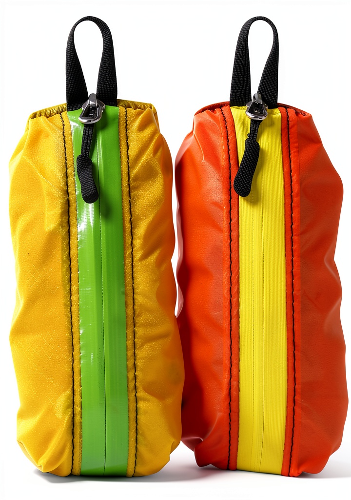 Granite Gear zippered stuff sack in multicolor on outdoor background