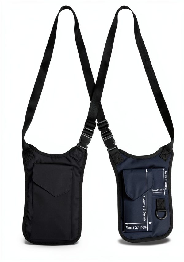 LAUNDRY POUCH Nylon Anti Theft Shoulder Bag Adjustable Strap-3