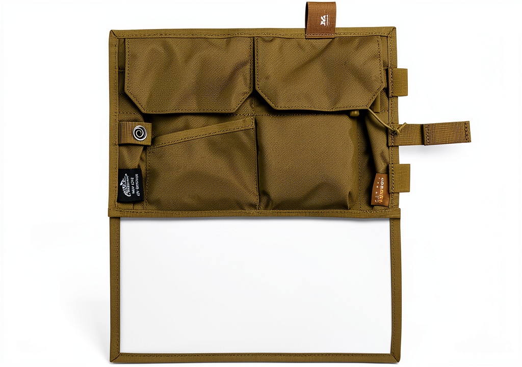 Helikon-Tex map case unfolded on a rugged outdoor surface