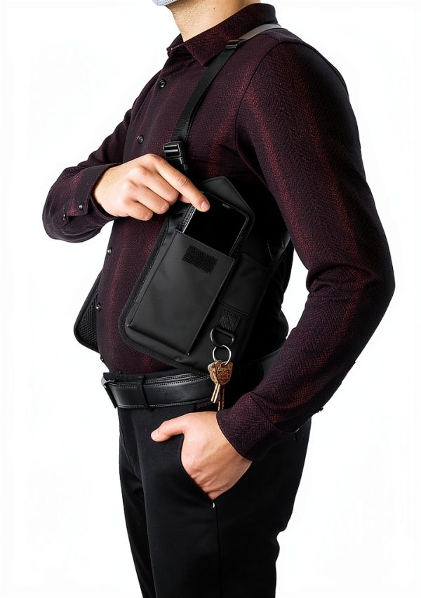 LAUNDRY POUCH Nylon Anti Theft Shoulder Bag Adjustable Strap-5