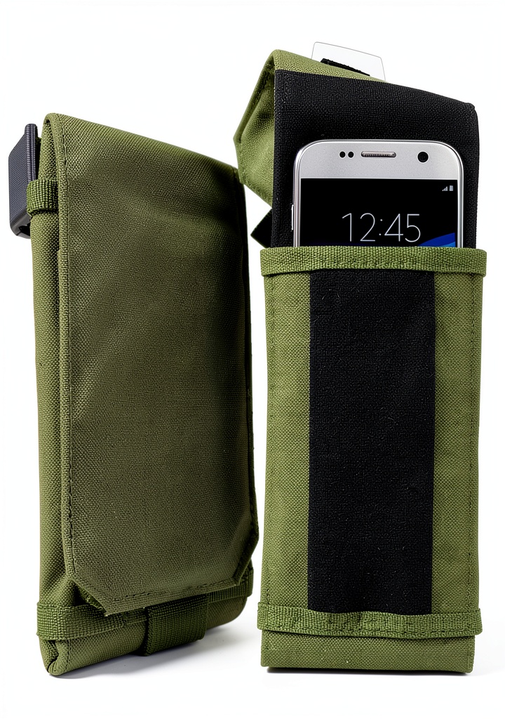 Clakit Travel Wallet attached to a backpack strap showing phone access