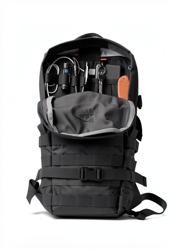 Tasmanian Tiger Organizer Panel Foldable Black Backpack-1