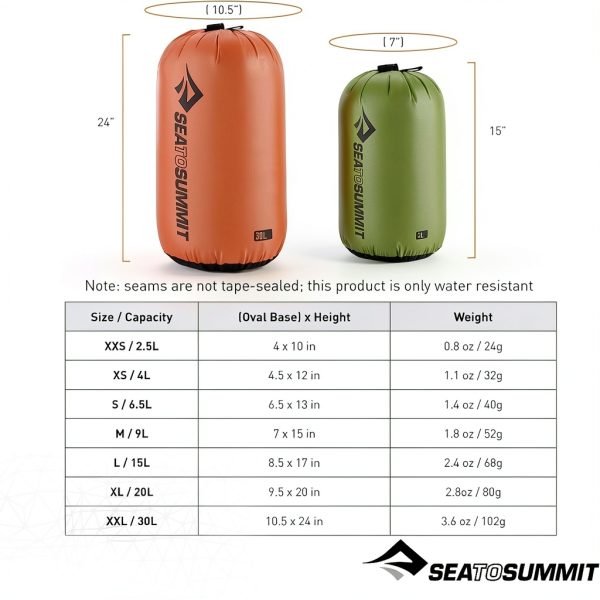 Sea to Summit 4L Stuff Sack Lightweight Nylon-6
