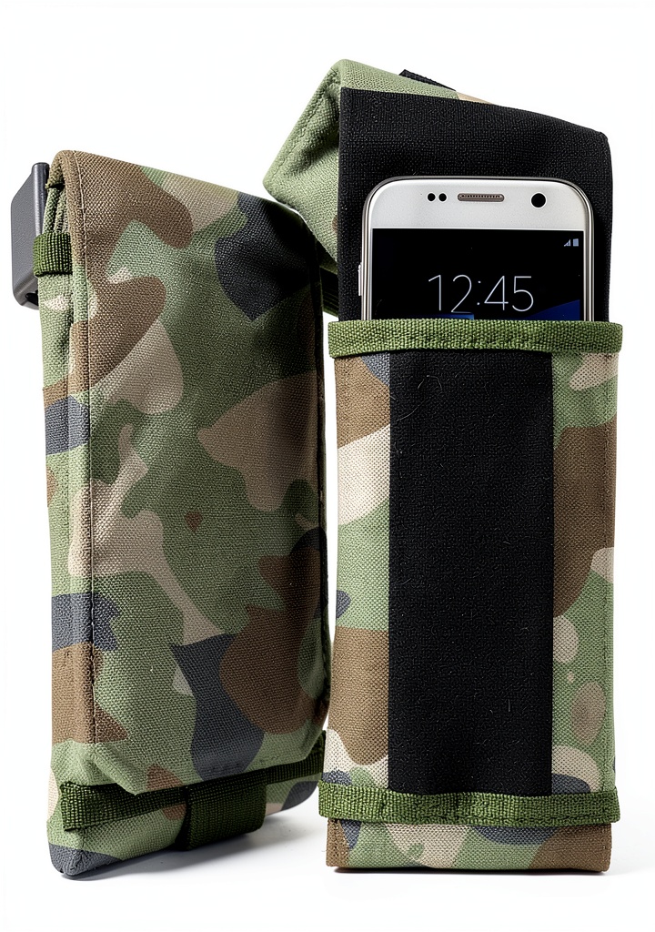 Clakit Travel Wallet attached to a backpack strap in outdoor setting