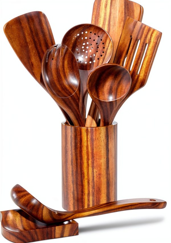 Umite Chef Teak Wooden Utensils Set Kitchen Utensil-0