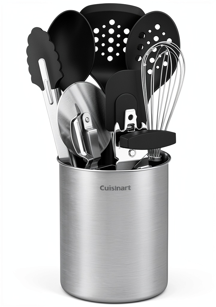 Cuisinart utensil set displayed on a kitchen counter