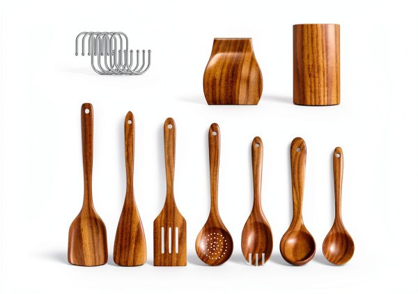 Umite Chef Teak Wooden Utensils Set Kitchen Utensil-1