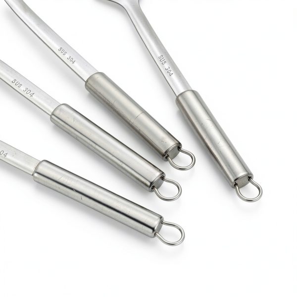 Pleafind Stainless Steel Spatula Set 2P/4P Gray Silver Utensils-3