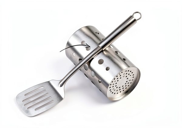 Stainless Steel Kitchen Utensil Set Pleafind 9-Piece Sliver-2