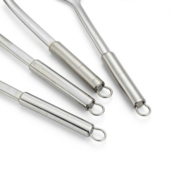 Soup Ladle and Slotted Spoon Pleafind Stainless Steel Gray 2-Piece Set-4