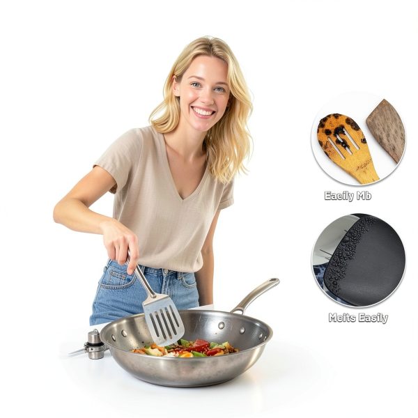 Stainless Steel Kitchen Utensil Set Pleafind 9-Piece Sliver-6