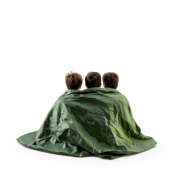 Emergency Blankets 4-pack Hahafelt Green 94.5 x 71 Bivy Sleeping Bags-5