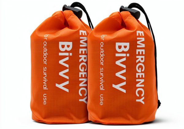 Emergency Sleeping Bag,Bivvy Bag,Survival Sleeping Bag,Camping Bivy Sacks,Emergency Blankets,Survival Sleeping Bag with Survival Bracelet for Camping and Outdoor Hiking, Orange-1