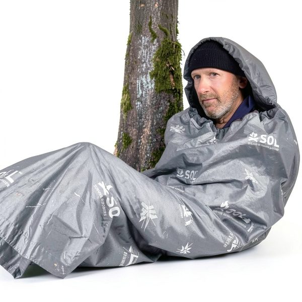SOL Escape Bivvy XL with Hood Gray Outdoor Survival Bivvy-2