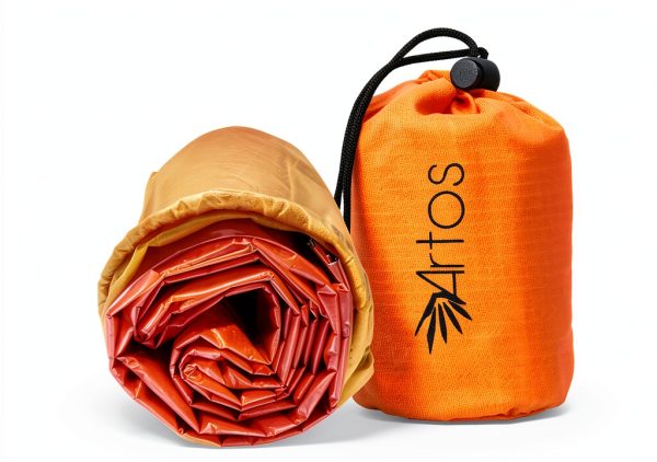 Artos Hooded Emergency Bivy Sack - Mylar Sleeping Bag Orange-1