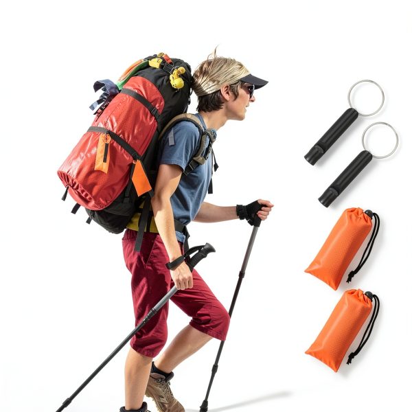 Emergency Sleeping Bag Bivy Set by Qunclay - 6 Pack Orange Waterproof-5