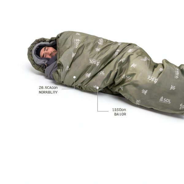SOL Escape Bivvy with Hood Green Reflects 70% Heat Water-Resistant-3