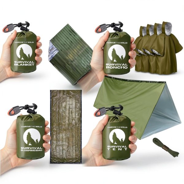 Emergency Sleeping Bag Thrive The Wild Bivy Mylar Waterproof-2