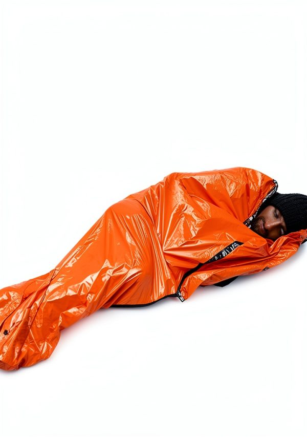 Emergency Sleeping Bag Generic Bivy Sack Waterproof 3pcs Orange 9899-5