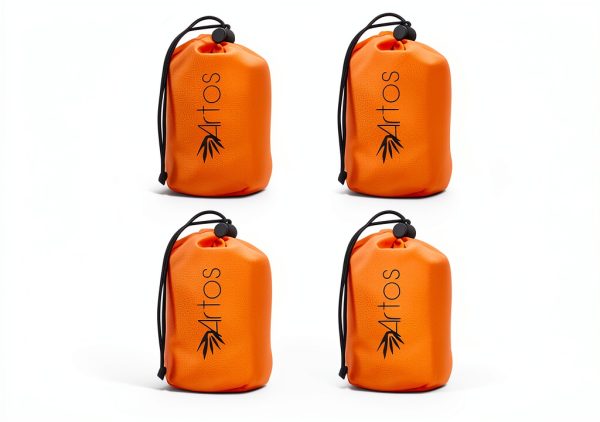Artos Hooded Emergency Bivy Sack - Mylar Sleeping Bag Orange-0