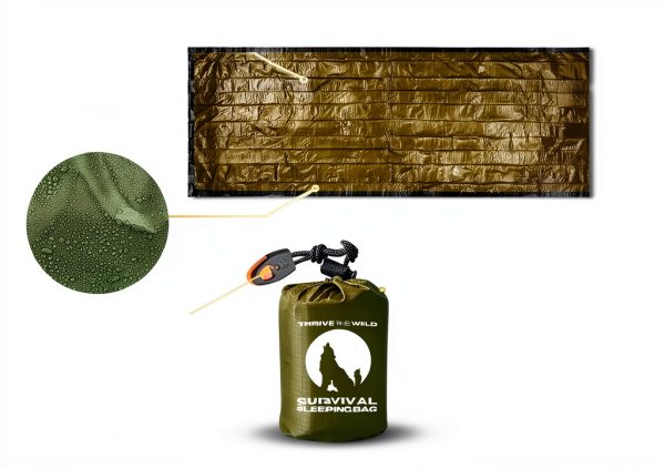 Emergency Sleeping Bag Thrive The Wild Bivy Mylar Waterproof-1