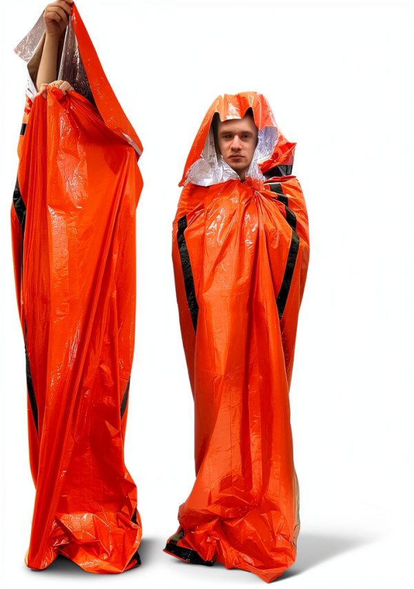 Emergency Sleeping Bag - Waterproof Bivy with Thermal Blanket-2