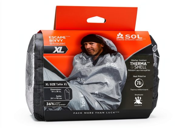 SOL Escape Bivvy XL with Hood Gray Outdoor Survival Bivvy-0
