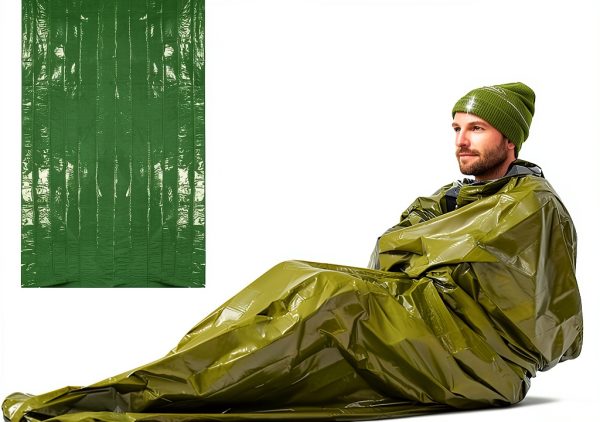 Emergency Sleeping Bag - Waterproof Bivy with Thermal Blanket-0