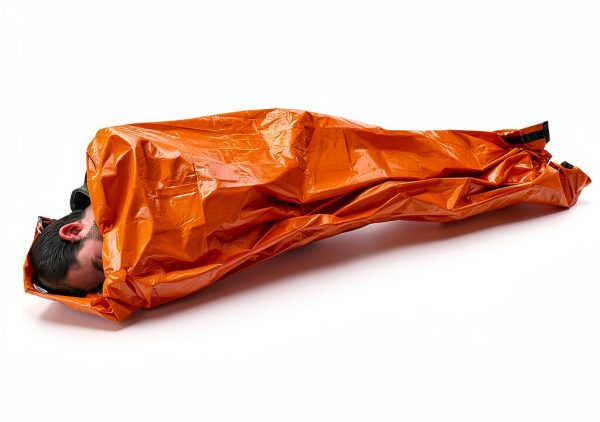 MEKKAPRO SOS Emergency Bivy Sleeping Bag Bright Orange 36x84 Mylar-6