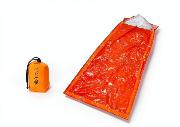 Artos Hooded Emergency Bivy Sack - Mylar Sleeping Bag Orange-3