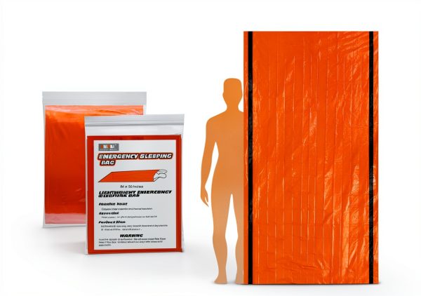 Emergency Sleeping Bags 2-Pack ANLOKE Mylar Bivy Sack 84x36-1