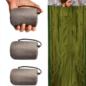 Emergency Sleeping Bag GJD 3-Pack Mylar Bivy for Adults Orange-0