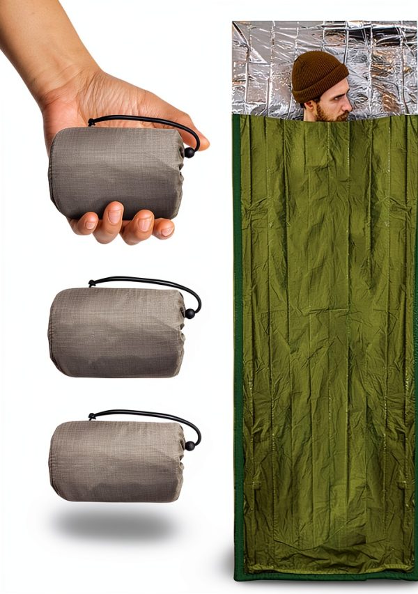 Emergency Sleeping Bag GJD 3-Pack Mylar Bivy for Adults Orange-0