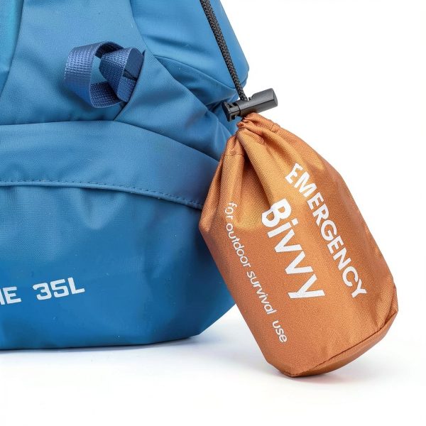 Emergency Sleeping Bag,Bivvy Bag,Survival Sleeping Bag,Camping Bivy Sacks,Emergency Blankets,Survival Sleeping Bag with Survival Bracelet for Camping and Outdoor Hiking, Orange-8