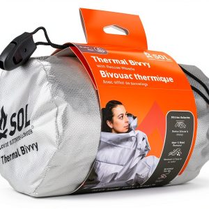 SOL Thermal Bivvy by SOL Survival – Silver Blanket with Whistle-0