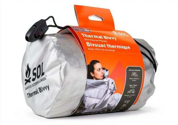 SOL Thermal Bivvy by SOL Survival – Silver Blanket with Whistle-0