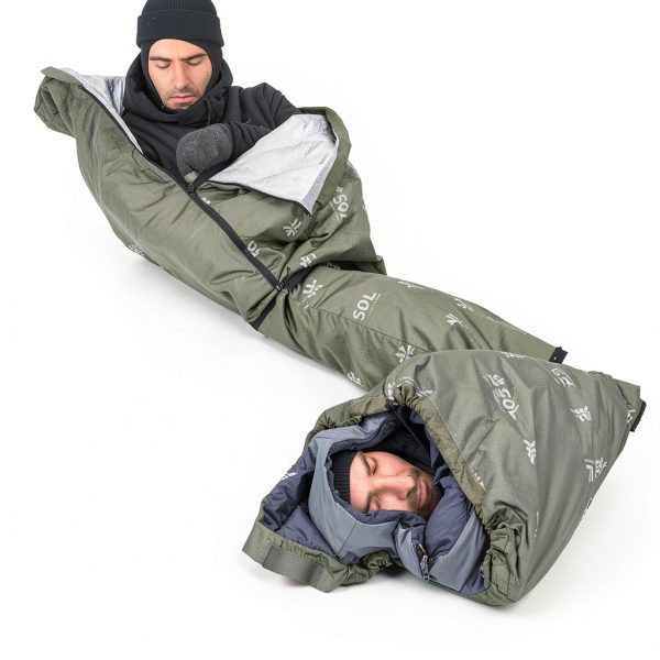 SOL Escape Bivvy with Hood Green Reflects 70% Heat Water-Resistant-4