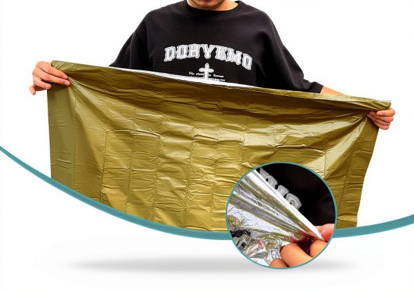 Emergency Sleeping Bag GJD 3-Pack Mylar Bivy for Adults Orange-4